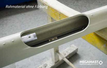 5m GFK Lichtmast - Zopf Ø 60 mm (konisch, glasfaserverstärkter Kunststoff)