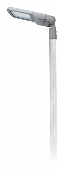 40 W LED Mastleuchte 6m - 3000 K Komplett-Set mit Lichtmast und Fundamentrohr