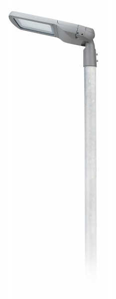 60 W LED Mastleuchte 6m - 3000 K Komplettset mit Lichtmast und Fundamentrohr