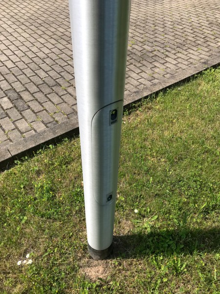 5m Alu Laternenmast - Zopf Ø 76 mm (konisch, Aluminium Lichtmast) Alumast