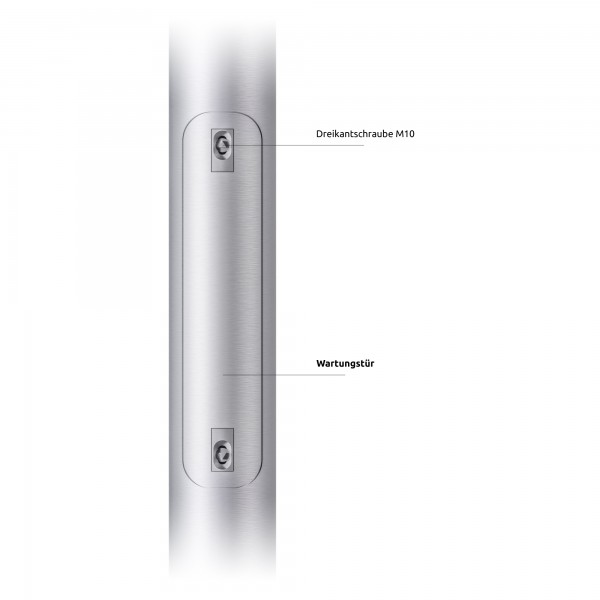 6m Alu-Kameramast - Zopf Ø 76 mm (konisch, Aluminium)